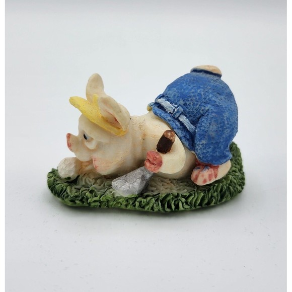 Golfing Pigs Calabar Creations LOT/2 Pig Hollow Pete Apsit figurine Vintage READ - Picture 12 of 16